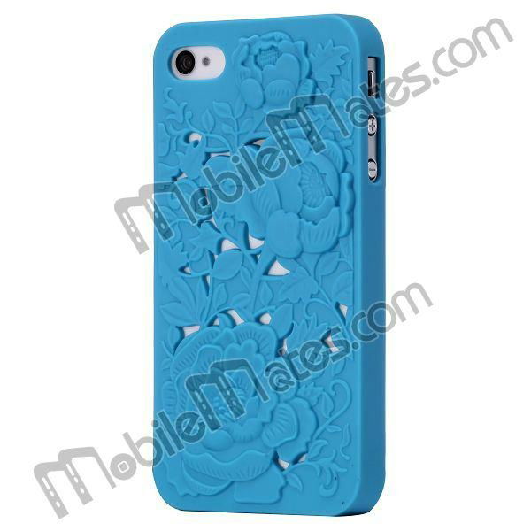 Beautiful Hollow Out Embossed Flowers Hard Cover Case for iPhone4 iPhone4S 5