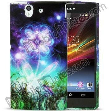 Hot Selling Fireworks Flower Painting Soft TPU Case Cover for Sony Xperia Z L36H