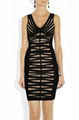 ladies round neck party dress with beads 2