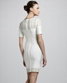 2013 white checkers ladies sheath dresses custom 2