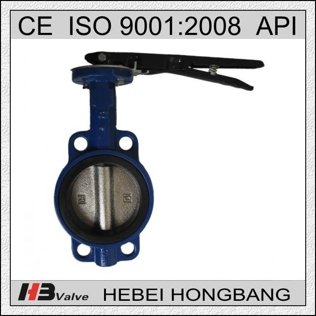 Handle level wafer type soft seal butterfly valve 2