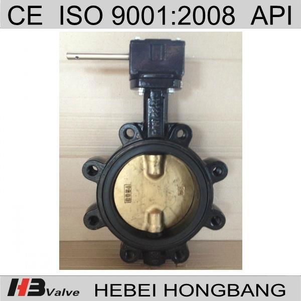 Dual Alxe lug type soft seal butterfly valve