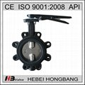 Dual Alxe lug type soft seal butterfly valve 2