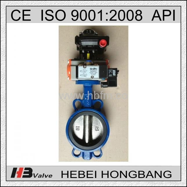 Penumatic operated soft seal butterfly valve 2
