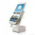 Mobile phone anti-theft display stand with sensor head and charge cable 1