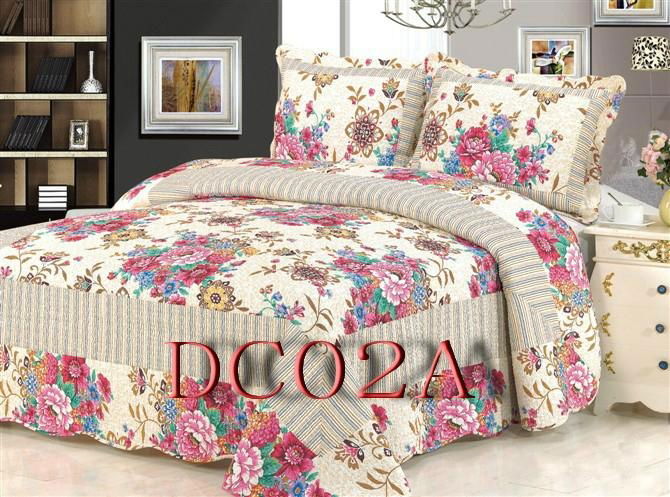 100% Cotton Patchwork Quilt 3PCS & 4 PCS Bed Setting 2