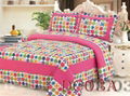 100% Cotton Patchwork Quilt 3PCS & 4 PCS Bed Setting 3