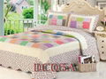 100% Cotton Patchwork Quilt 3PCS & 4 PCS Bed Setting 4