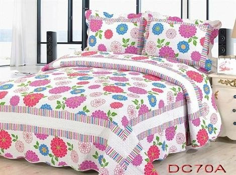 100% Cotton Patchwork Quilt 3PCS & 4 PCS Bed Setting 5