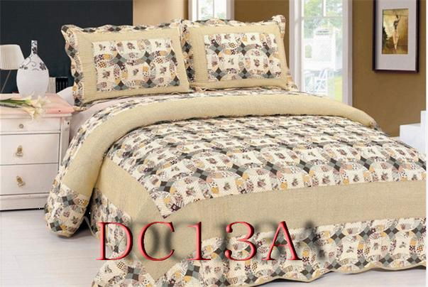 Patchwork 100%Cotton Quilt Bed Setting 3PCS & 4PCS 3