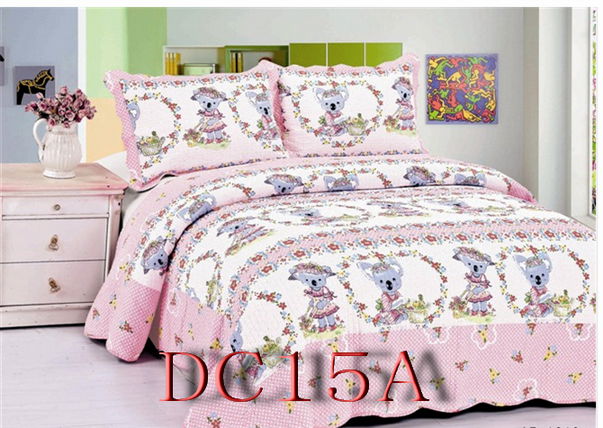 Patchwork 100%Cotton Quilt Bed Setting 3PCS & 4PCS 4