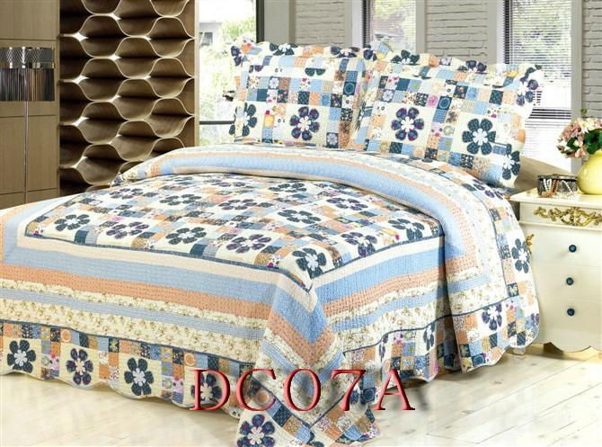 100% Cotton Patchwork Quilt 3PCS & 4 PCS Bed Setting