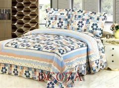 100% Cotton Patchwork Quilt 3PCS & 4 PCS Bed Setting