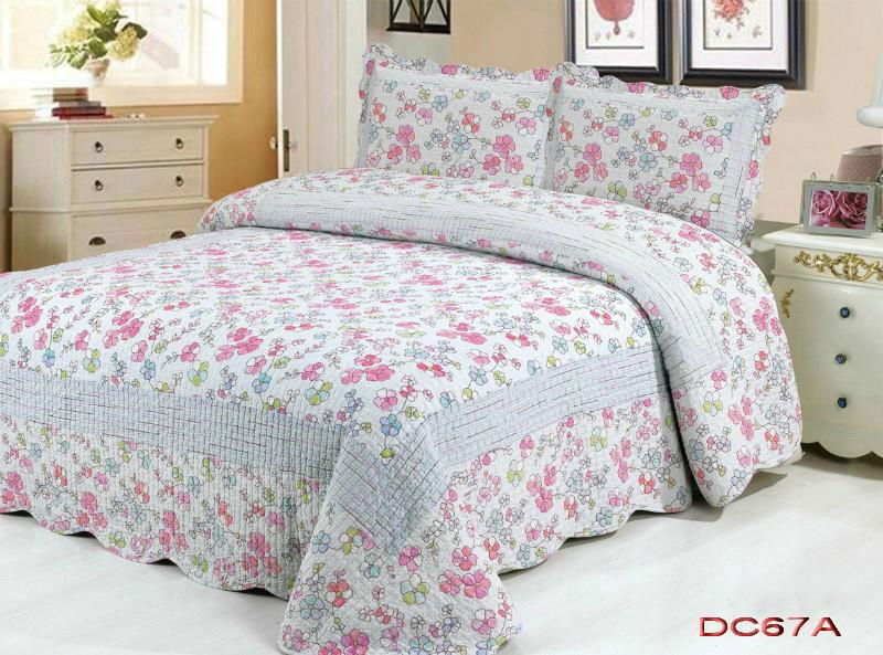 100% Cotton Patchwork Quilt 3PCS & 4 PCS Bed Setting 2