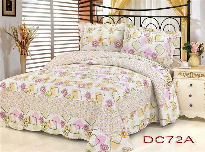 100% Cotton Patchwork Quilt 3PCS & 4 PCS Bed Setting 5