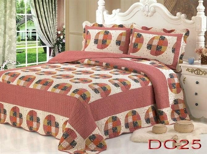 100% Cotton Patchwork Quilt 3PCS & 4 PCS Bed Setting