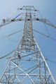 Power transmission line steel tower