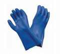 Blue PVC indutrial gloves