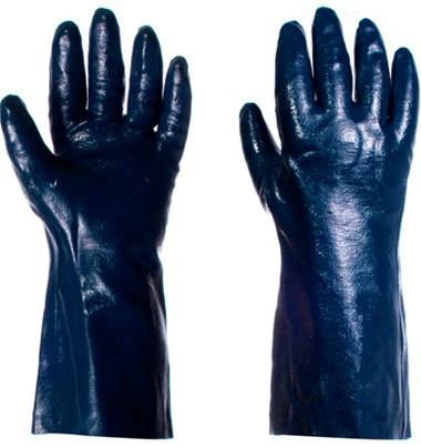 Blue nitrile indutrial gloves