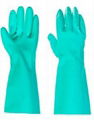 Nitrile chemical resistant gloves