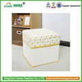 Fabric Folding Storage Ottoman 2