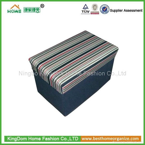 Fabric Folding Storage Ottoman 4