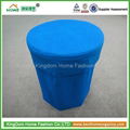 round fabric storage ottoman