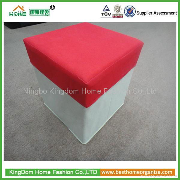 round fabric storage ottoman 4