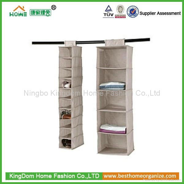 fabric clothes and shoe shelves set