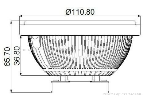 18W AC100-240V with Cree Sharp Sharp COB Ar111 Lamp G53  2