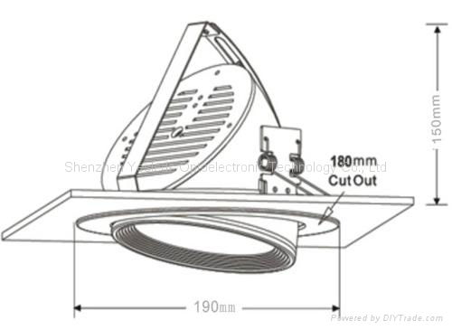 12W15W Epistar Chips Rotating COB Downlight 4