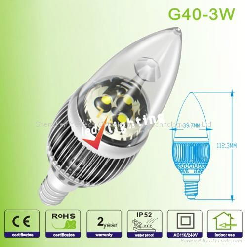 3W 4W  E14 E27 LED candle light bulb 4