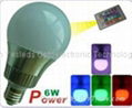 3W 6W E27 LED RGB dimming bulb light