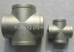 stainless steel pipe fitting reducing cross