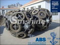 Foam Filled Fenders With Chain and Tyre Net 1