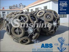 Foam Filled Fenders With Chain and Tyre Net