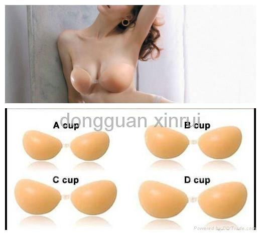 strapless backless self-adhesive silicone bra