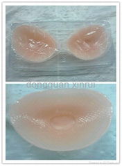 strapless backless self-adhesive silicone bra with mesh inside