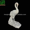 White Marble Crane Animal Sculpture