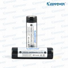 KeepPower protected 18650 3400mah battery for Panasonic NCR18650B  