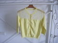 Yellow knitted sweater lace design fashionable 2013   5