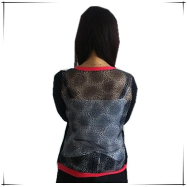 Leopard and open chest design sweater wholesale women sweaters