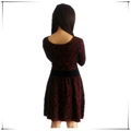 Wholesale wine red dresses women sweater semi fitted 2013 2