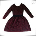 Wholesale wine red dresses women sweater semi fitted 2013 4