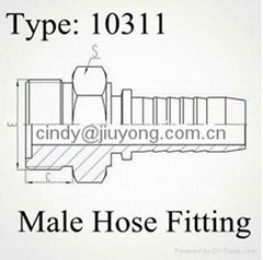 O-RING Metric Male Flat Seal  Hydraulic Fittings(10311)