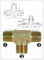 High Quality Adapter Tee Hydraulic Fitting 3