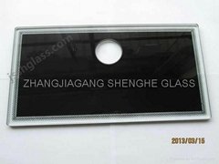 Silk screen glass tempered