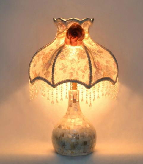 Natural shell craftsmanship table lamp in original design
