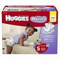  Hug-gies Little Mo-vers Diapers Size 5 - Over 27 lbs Big Pack -- 52 Diapers