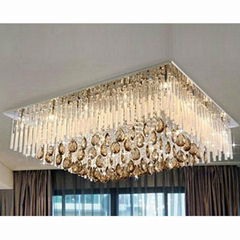 Crystal light wholesale ceiling light modern low pressure flat crystal ceiling